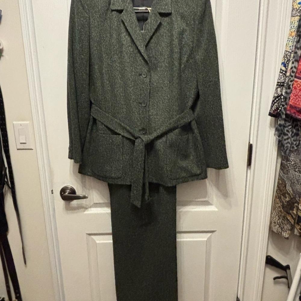 Kasper Green Pantsuit for a Sophisticated Look